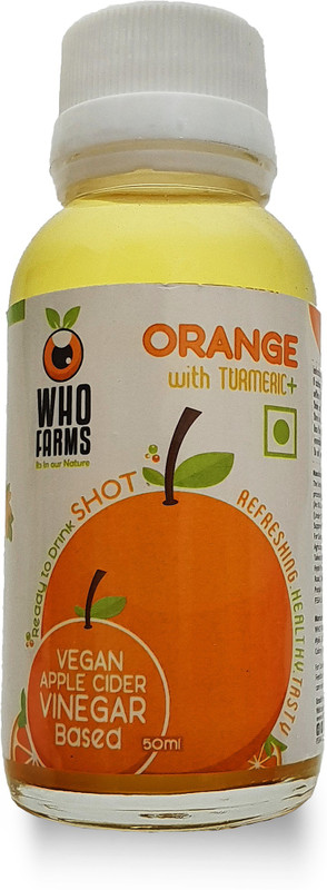WhoFarms Apple Cider Vinegar Shots - Orange with Turmeric (50 ml - pack of 12) Vinegar(50 ml, Pack of 12) WhoFarms Apple Cider Vinegar Shots - Orange with Turmeric (50 ml - pack of 12) Vinegar(50 ml, Pack of 12)
