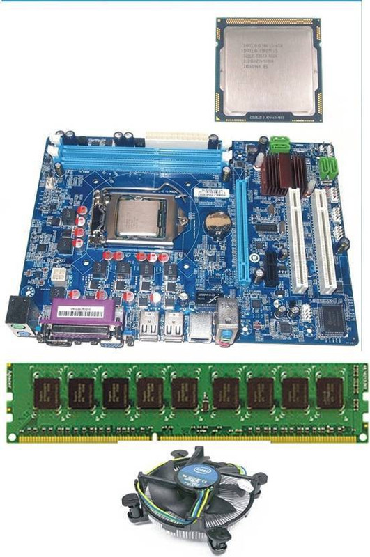 Expertronics i5 - 650 Pulled Out Processor With H55 Motherboard along With 4GB DDR3 RAM and FAN For Gamers Combo Motherboard(Black)
