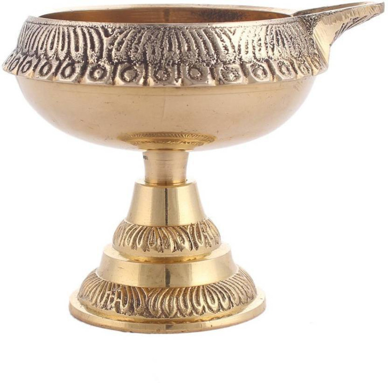 besnik arts Kuber diya stand (Combo Pack) Brass (Pack of 70) Table Diya(Height: 2 inch)