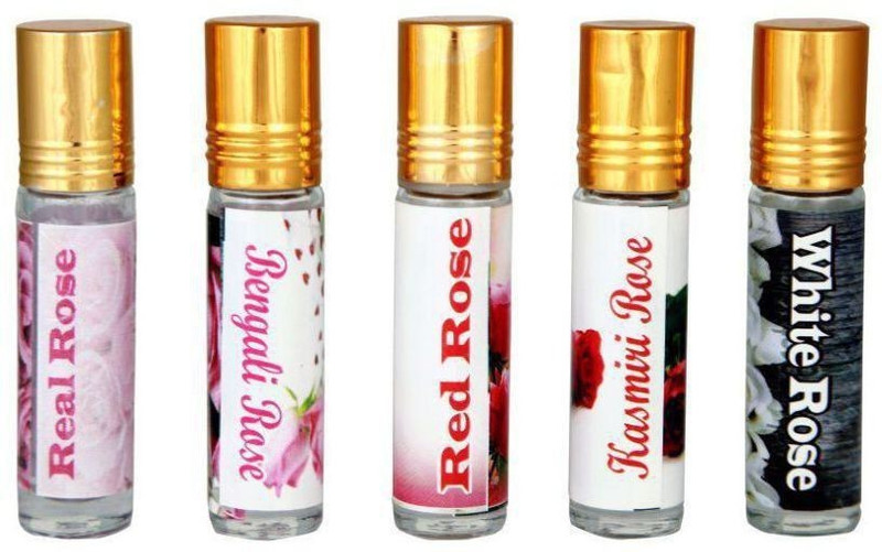 moti ROSE FRAGRANCE ROLL ON COMBO OF 5 (EACH 8 ML) Eau de Parfum  -  40 ml(For Women)