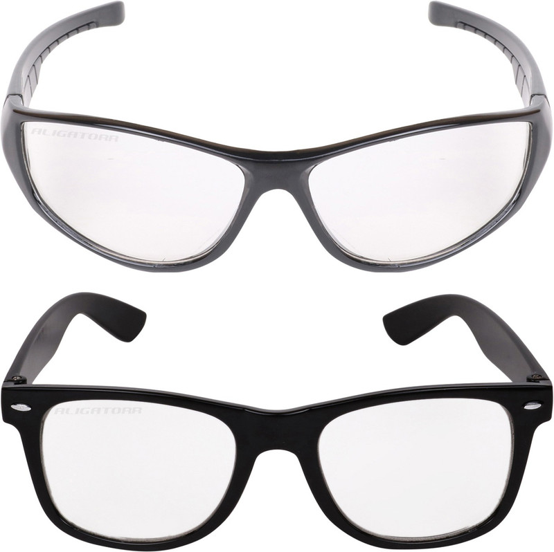 Aligatorr Wayfarer, Retro Square Sunglasses(Clear)
