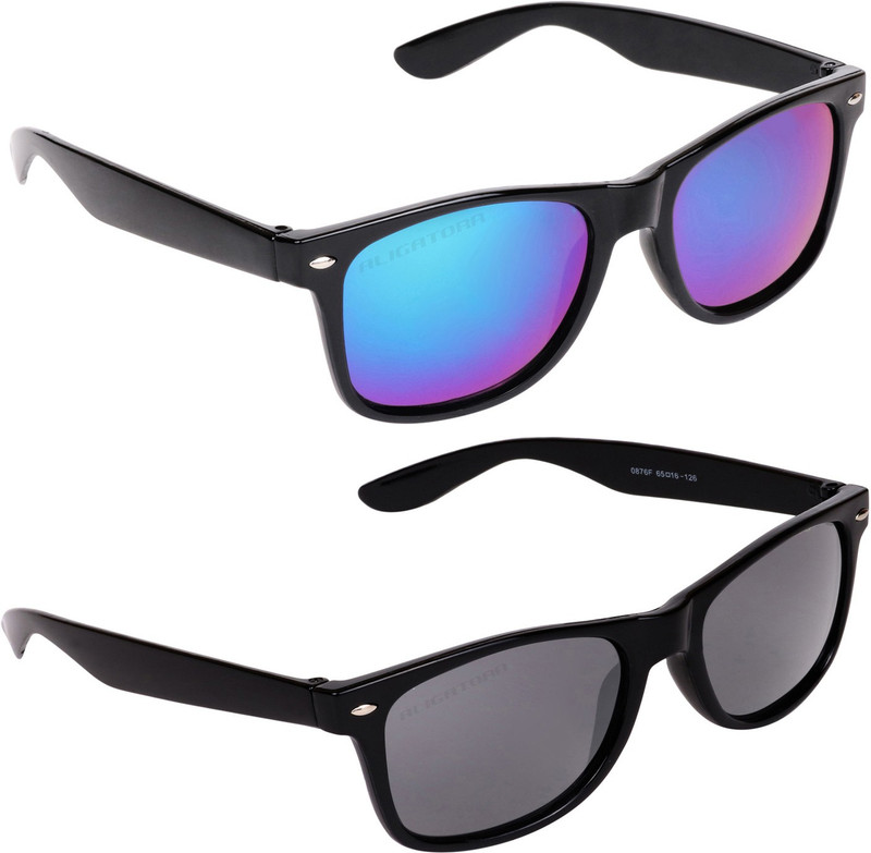 Aligatorr Wayfarer Sunglasses(Multicolor, Grey)
