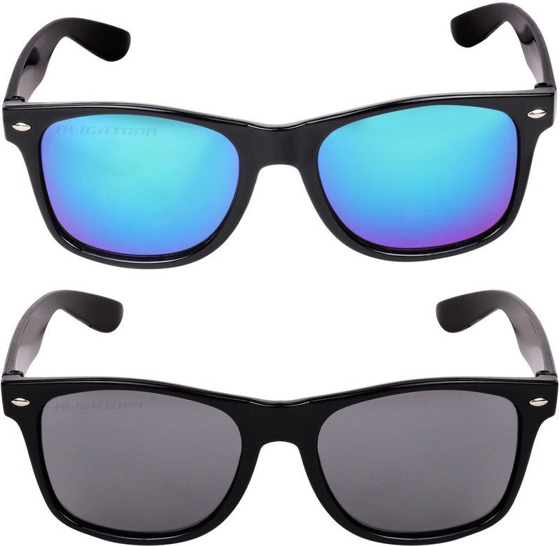 Aligatorr Wayfarer Sunglasses(Blue, Black)