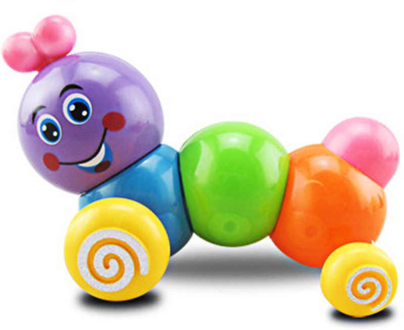 mag creation New Cute Animal Toys Set with Winding Chain and Moving Wheels Feature for Toddlers (Insect) (Multicolor) Pack of 2(Multicolor)
