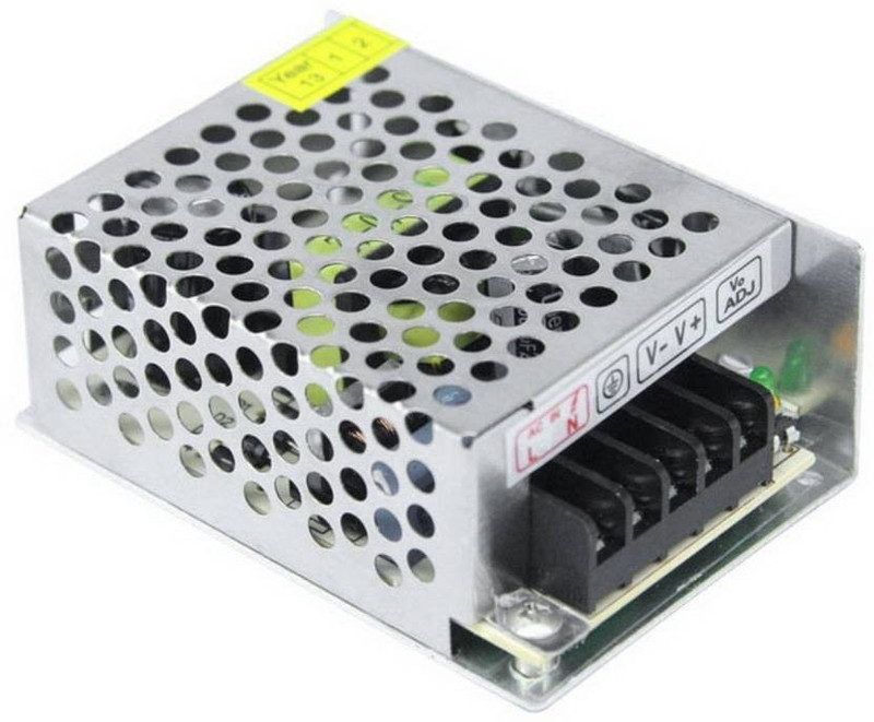DHRUV-PRO 12 Volts 2 Amp 24W Metal SMPS Power Supply Worldwide Adaptor(Silver)