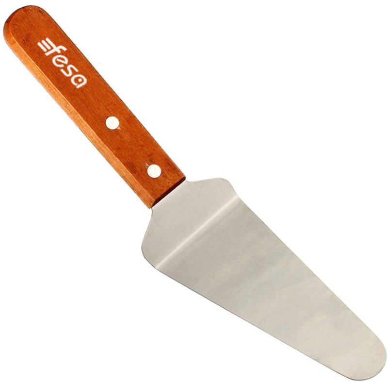 fesa Stainless Steel Cake Lifter Pizza Steak Shovel Kitchen Baking Pastry Spatulas with Wooden Handle. Stainless Steel Cake Server(Steel, Pack of 1)