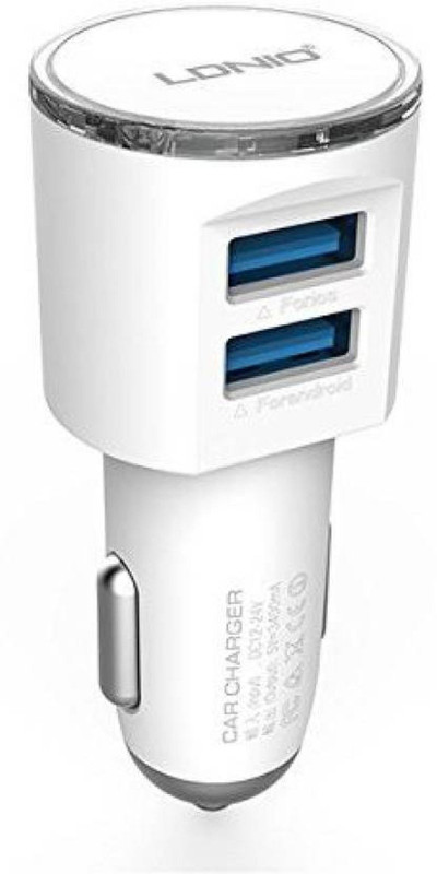 am international company 3.4 Turbo Car Charger(White, With USB Cable)