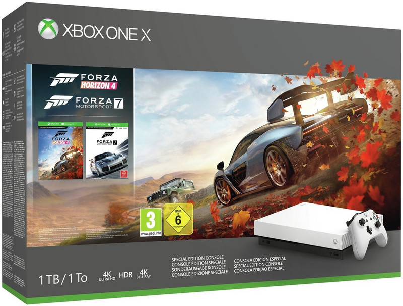 Microsoft Xbox One X 1 TB with Forza Horizon 4, Forza Motorsport 7(White)