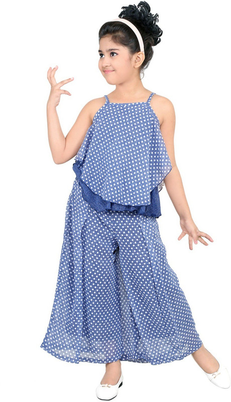 nukids Girls Party(Festive) Top Pyjama(Multicolor)