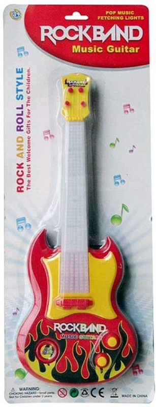 jojoss Musical Guitar for Children toy with light,music multicolored for 3+ Kids(Yellow)
