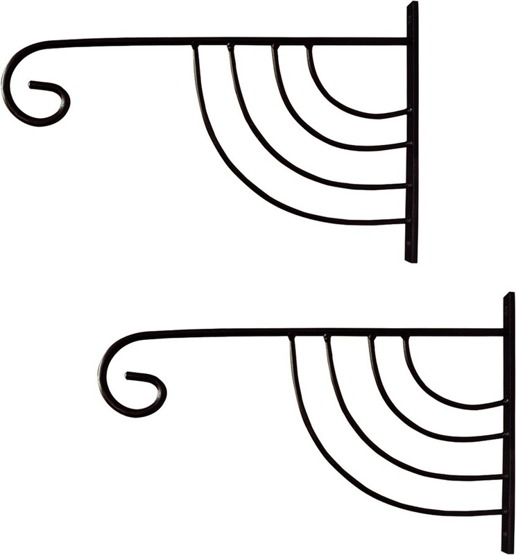 ascent homes Metal wall bracket 3/4 Circles - set of 2 pcs Plant Container(Metal, External Height - 38 cm)