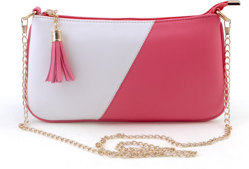 aaimfa Pink, White Sling Bag