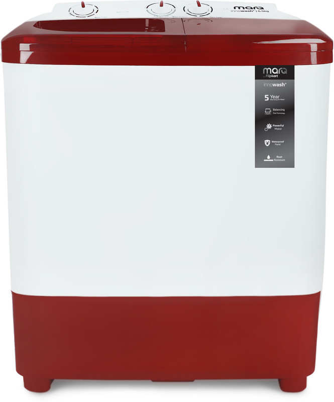 MarQ by Flipkart 6.5 kg Semi Automatic Top Load Washing Machine Maroon, White(MQSA65DXI) RS.11299 (42.00% Off) - Flipkart