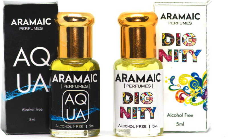 Aramaic COMBO PACK | PACK OF 2 |PREMIUM ATTAR | AQUA | DIGNITY | 5 ML | ALCOHOL FREE Floral Attar(Floral)