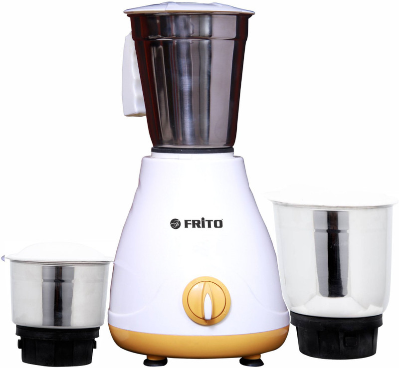 FRITO normal FIMG 1503 500 Mixer Grinder(White & Yellow, 3 Jars)