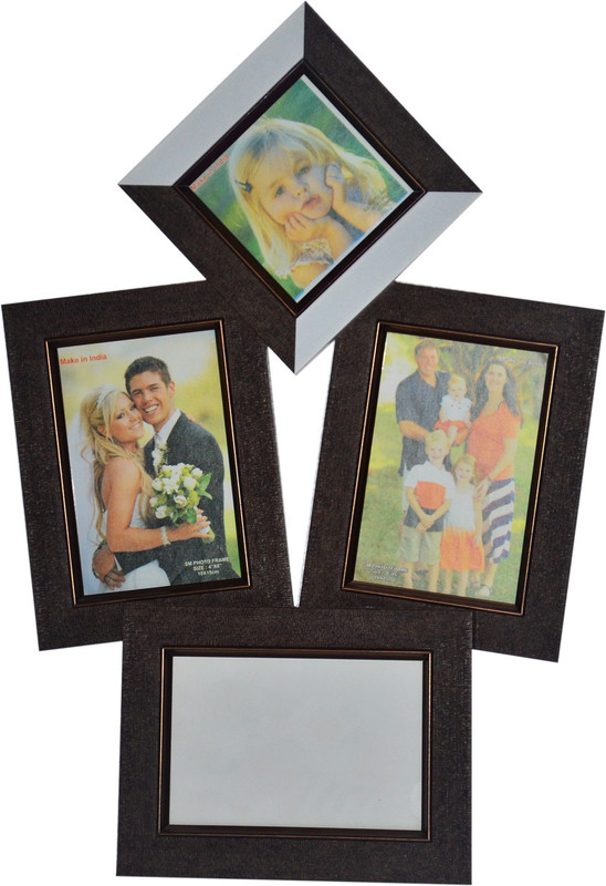 photo fream MDF Photo Frame(White, Brown, 5 Photos)