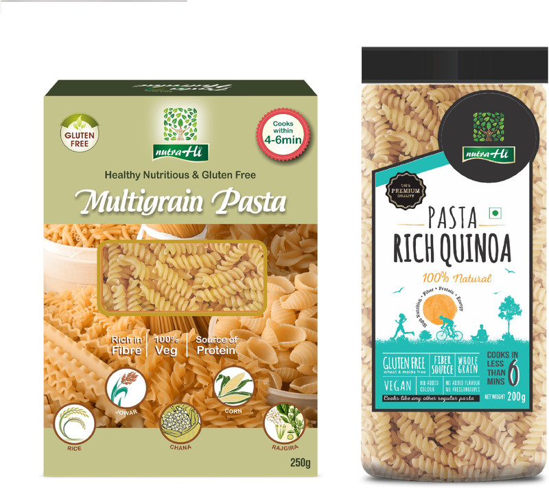 NutraHi Multigrain Gluten free pasta + Rich Quinoa Gluten free pasta(Combo) Pasta(Pack of 2, 450 g)