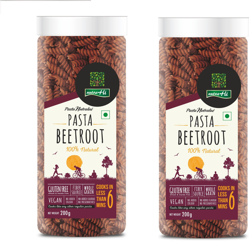 NutraHi Beetroot Gluten free pasta Pasta(Pack of 2, 400 g)