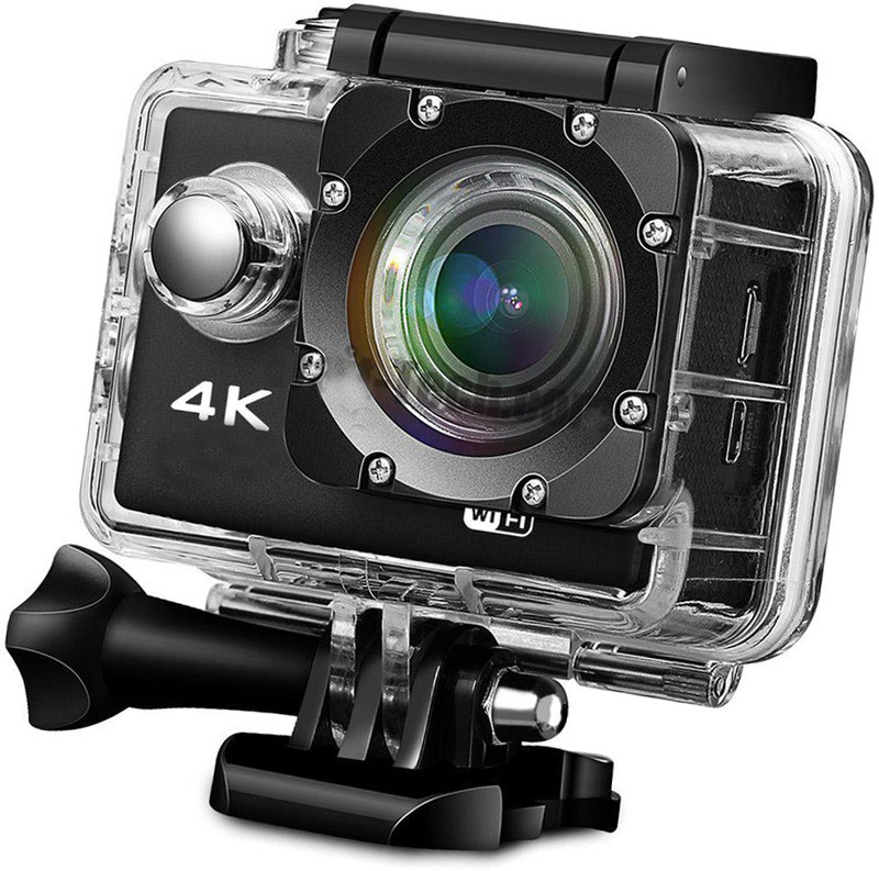 Lizzie 4k WIFI Ultra HD Waterproof Sports and Action Camera(Black, 16 MP)