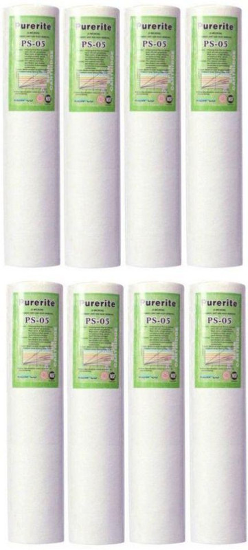 purerite Good Quality 10" for RO Water Purifier Prefilter PACK of 8 Solid Filter Cartridge (0.5, Pack of 8) Solid Filter Cartridge(5, Pack of 24)