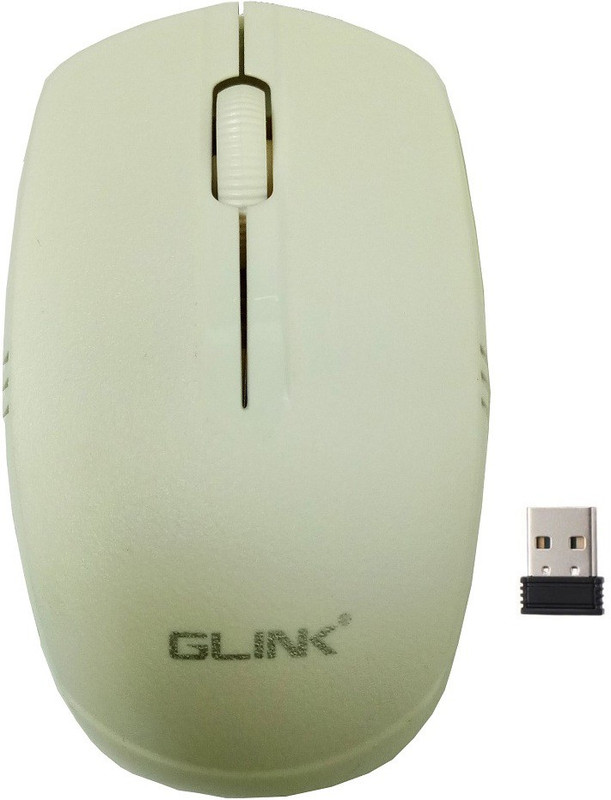 glink Superb Wireless Comfort Mouse Wireless Optical Mouse(USB 2.0, White)
