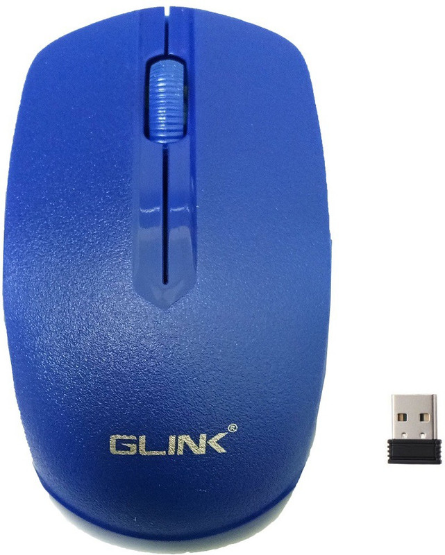 glink Superb Wireless Comfort Mouse Wireless Optical Mouse(USB 2.0, Blue)