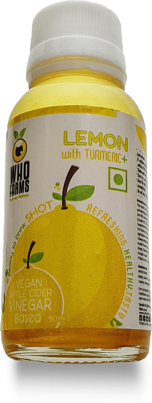 WhoFarms Apple Cider Vinegar Shots - Lemon with Turmeric (50 ml - pack of 12) Vinegar(50 ml, Pack of 12) WhoFarms Apple Cider Vinegar Shots - Lemon with Turmeric (50 ml - pack of 12) Vinegar(50 ml, Pack of 12)