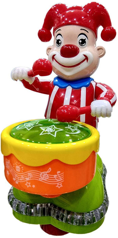 jojoss Blossom Happy Clown Toys with Moving Direction LED Lights Music for 1+ Kids(Multicolor)