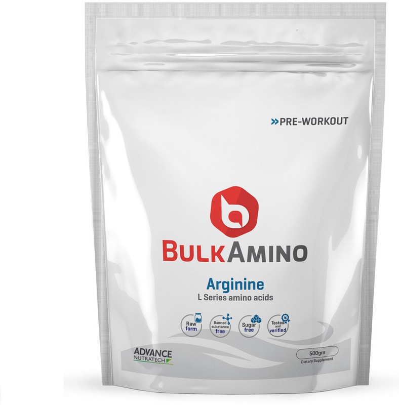 Advance Nutratech BulkAmino Pre-Workout Supplement Arginine EAA (Essential Amino Acids)(500 g, Unflavored)