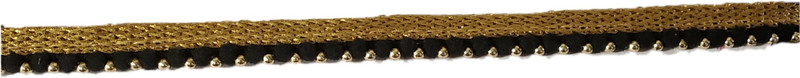 hariyanilace black pom pom mini pom pom with beads black color Saree Falls(Black)