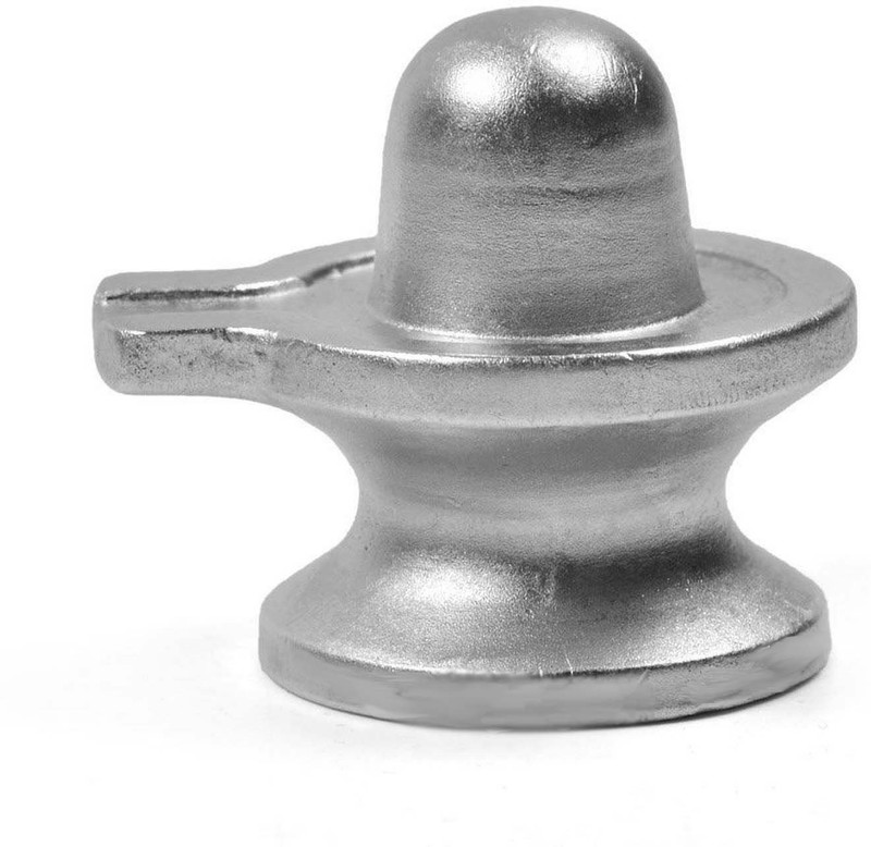 south adda 100% Original Pure Quality Parad Shivling (Mercury Shivlinga Idol) 2cm Decorative Showpiece  -  2 cm(Stone, Silver)