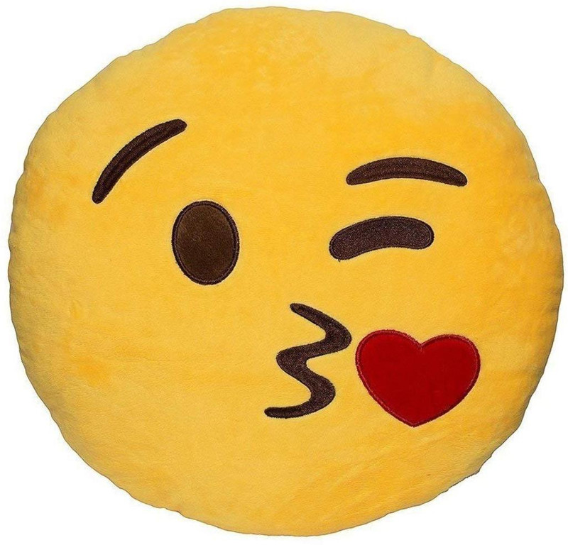 jassi toys Smiley Thick Plush  - 20 cm(Yellow)