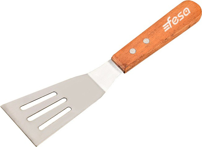 fesa Stainless Steel Cake Lifter Pizza Steak Shovel Kitchen Frying & Baking Spatula with Wooden Handle. Stainless Steel Cake Server(Steel, Pack of 1)