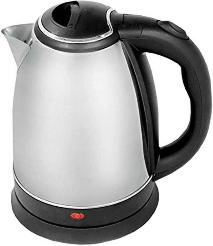 KITCHEN INDIA Cordless Stainless Steel Tea Heater with Auto Shut Off & Boil Dry Protection Electric Kettle(1.8 L, Silver)