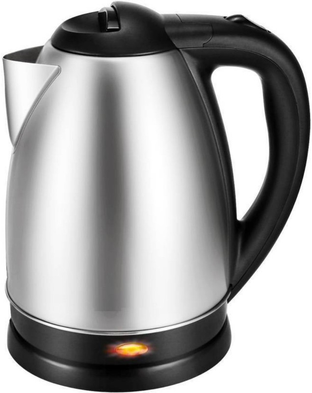 KITCHEN INDIA Hot Water Pot Portable Boiler Tea Coffee Warmer Heater Cordless Electric Kettle(1.8 L, Silver)