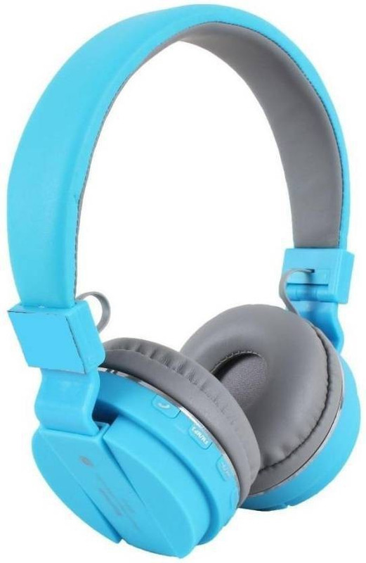 wiles SH-12 BLUE WIRELESS BLUETOOTH HEADPHONE with Mic Bluetooth Headset with Mic(Blue, Over the Ear)