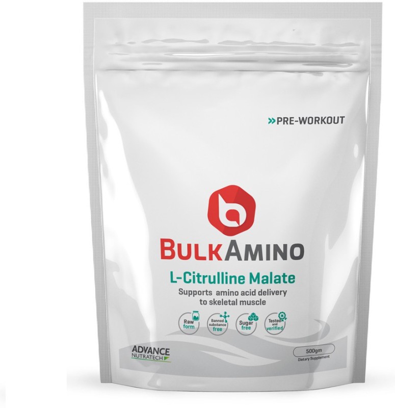 Advance Nutratech BulkAmino L-Citrulline L-Malate EAA (Essential Amino Acids)(500 g, Unflavored)