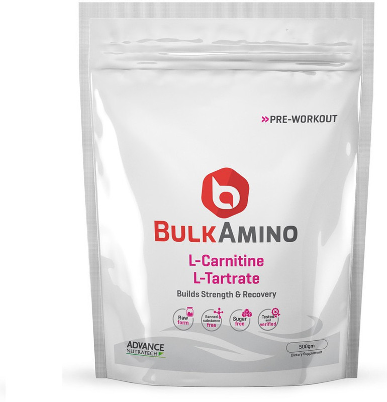 Advance Nutratech BulkAmino Post-Workout Suppement L-Carnitine L-Tartrate EAA (Essential Amino Acids)(500 g, Unflavored)