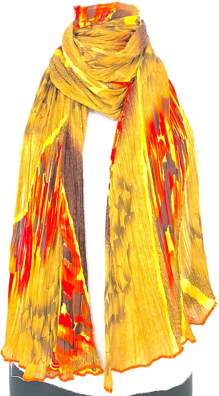 bohemy Graphic Print FINE CRINKLE COTTON Women Scarf