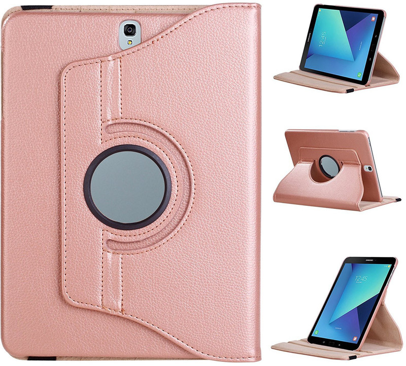 TGK Book Cover for Samsung Galaxy Tab S3 9.7 Inch (Sm-T820, T825) 360 Degree Rotating Leather Flip Case Stand(Gold, Cases with Holder) TGK Book Cover for Samsung Galaxy Tab S3 9.7 Inch (Sm-T820, T825) 360 Degree Rotating Leather Flip Case Stand(Gold, Cases with Holder)