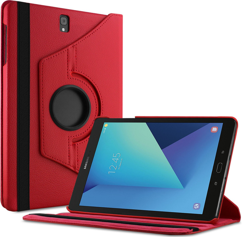 TGK Book Cover for Samsung Galaxy Tab S3 9.7 Inch (Sm-T820, T825) 360 Degree Rotating Leather Flip Case Stand(Red, Cases with Holder) TGK Book Cover for Samsung Galaxy Tab S3 9.7 Inch (Sm-T820, T825) 360 Degree Rotating Leather Flip Case Stand(Red, Cases with Holder)