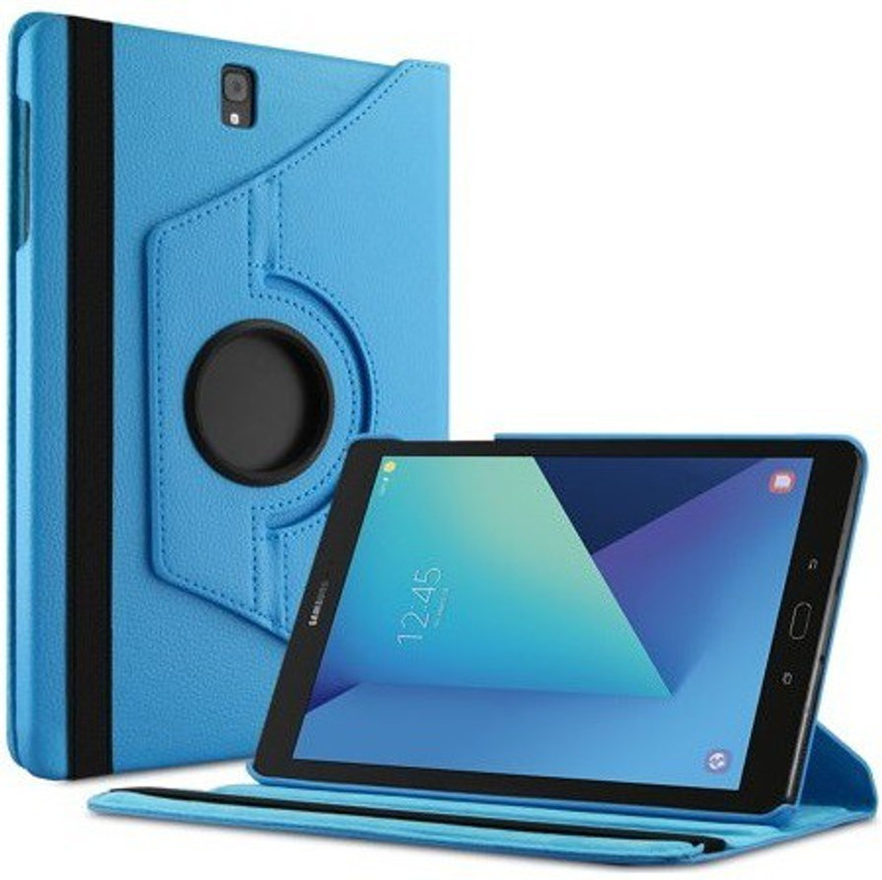 TGK Book Cover for Samsung Galaxy Tab S3 9.7 Inch (Sm-T820, T825) 360 Degree Rotating Leather Flip Case Stand(Sky Blue, Cases with Holder) TGK Book Cover for Samsung Galaxy Tab S3 9.7 Inch (Sm-T820, T825) 360 Degree Rotating Leather Flip Case Stand(Sky Blue, Cases with Holder)