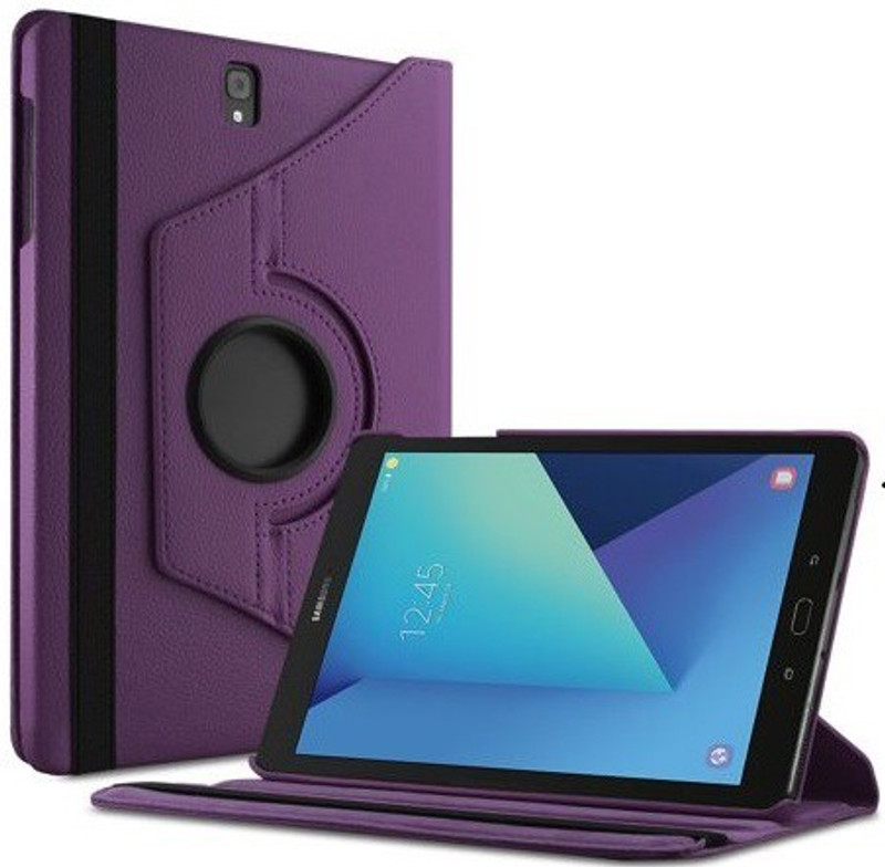 TGK Book Cover for Samsung Galaxy Tab S3 9.7 Inch (Sm-T820, T825) 360 Degree Rotating Leather Flip Case Stand(Purple, Cases with Holder) TGK Book Cover for Samsung Galaxy Tab S3 9.7 Inch (Sm-T820, T825) 360 Degree Rotating Leather Flip Case Stand(Purple, Cases with Holder)