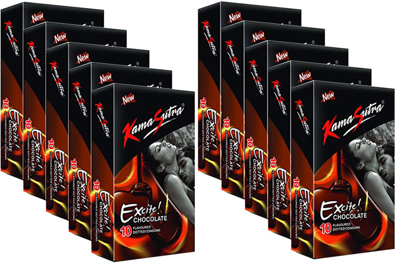 Kamasutra Ten Excite CHOCOLATE Condom(Set of 10, 100 Sheets)