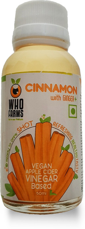 WhoFarms Apple Cider Vinegar Shots - Cinnamon with Ginger (50 ml - pack of 12) Vinegar(50 ml, Pack of 12) WhoFarms Apple Cider Vinegar Shots - Cinnamon with Ginger (50 ml - pack of 12) Vinegar(50 ml, Pack of 12)