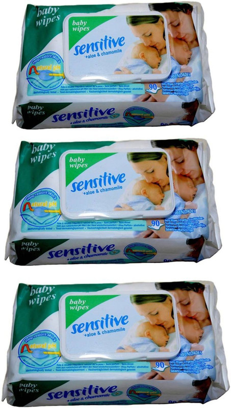 sensitive Baby Cotton Wipes(3 Pieces)