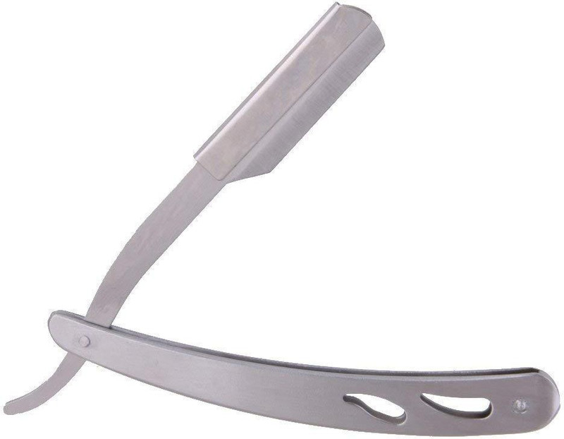 RAAYA Ustra Razer, Saloon Accessories, Plastics And Stainless Steel Straight Barber Folding Safe Shaving Razor For Men, Silver, 25 Grams, Pack Of 1, Men