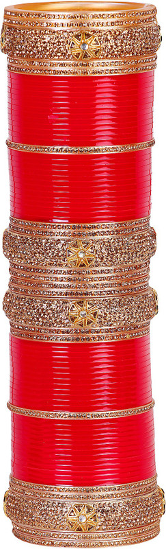 kangan collection Plastic Zircon Gold-plated Chudas(Pack of 74)
