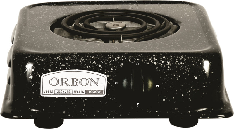 Orbon 1000 Watt Rectangular Marble Vitreous Black G Coil Stove Hot Plate Induction Cooktop Electric Cooking Heater(1 Burner)