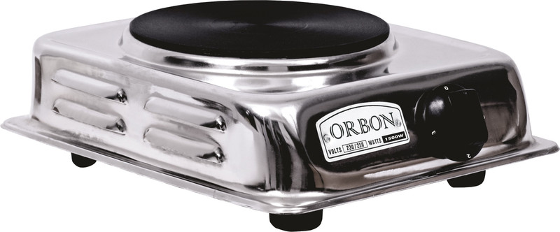 Orbon 1500 Watt Rectangular Silver Chrome Hot Plate G Coil Stove Induction Cooktop Electric Cooking Heater(1 Burner)